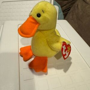 Ty Beanie Babies Quackers Plush - Yellow and Orange